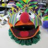 Mardi Gras mask and ruffled collar for Ernie. 